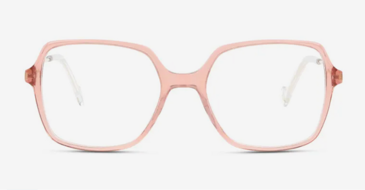 Hellrosa-transparente Brillenfassung von Unofficial 