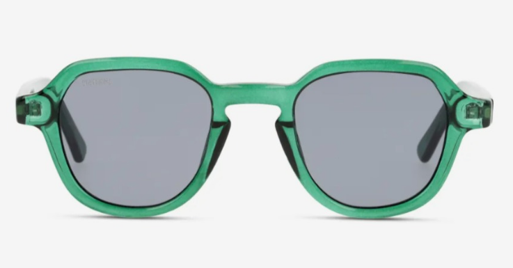 Grüner wird´s nicht: Sonnenbrille mit transparentem Rahmen von Unofficial 