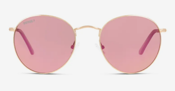 Runde Sonnenbrille mit rosa Gläsern von Unofficial 
