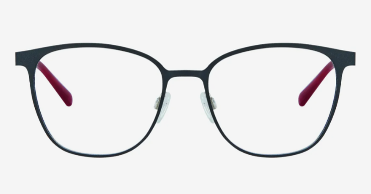 Eine unserer Change Me!-Brillenfassungen mit Bügel-Austauschmöglichkeit 