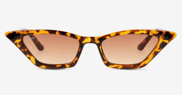 Extravagante Cat-Eye-Sonnenbrille mit Havana-Muster von Unofficial 