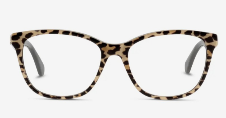 Mustergültig: Leoprint-Brille von Kate Spade mit angedeuteter Cat-Eye-Form 