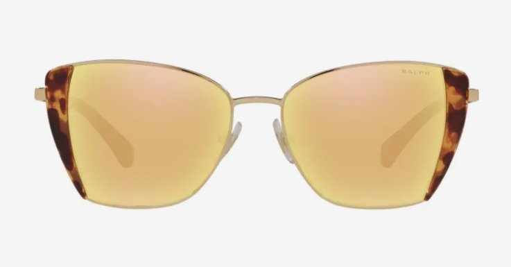 Metall-Sonnenbrille mit seitlichem Muster von Ralph Lauren 