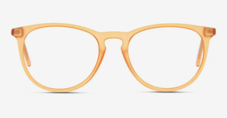 Gelbe Brillenfassung mit Happy-Vibes-Garantie von Seen 