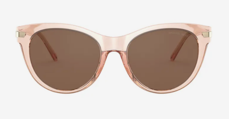 Rosa-transparente Sonnenbrille aus Kunststoff von Michael Kors 