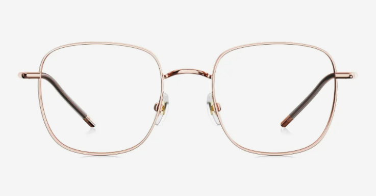 Brille mit roségoldenem Metallrahmen von Bolon 