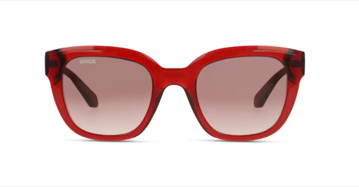 Farbtupfer für den Winter: Knallrote Sonnenbrille von Unofficial 